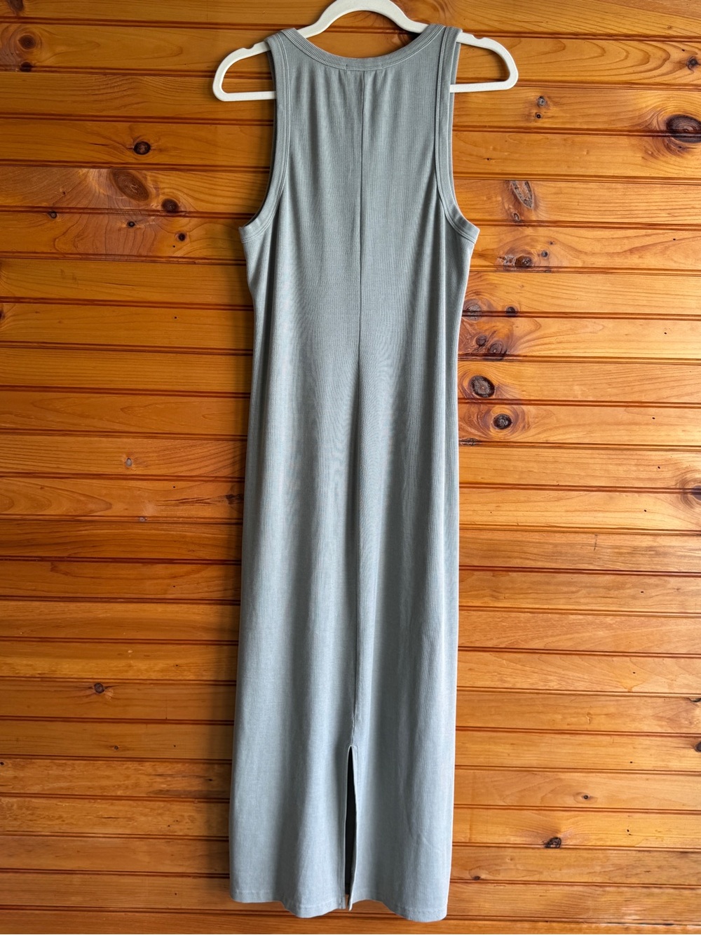 Marine Layer Lexi Sun-In Dress XL Faded Olive Ribbed Maxi Coastal Casual NWT - Picture 3 of 11